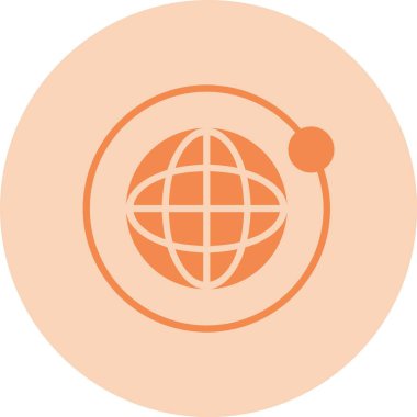 Yörünge Ağı Kabartma Çemberi Gradyan Simgesi