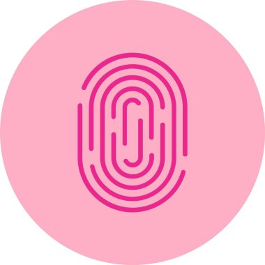 Parmak izi Kabartma Çemberi Gradyan Simgesi