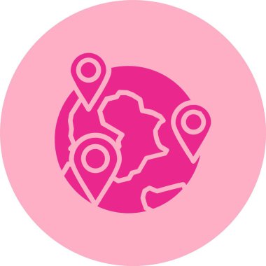 Uluslararası İlişkiler Kabartma Çemberi Grafik Simgesi