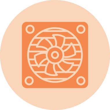 Fan Kabartma Çemberi Gradyan Simgesi