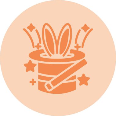 Sihirli Şapka Kabartma Çemberi Gradyan Simgesi