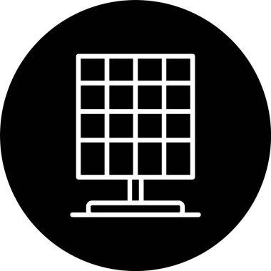 Güneş Paneli Çizgisi Ters Döndürülmüş Simge