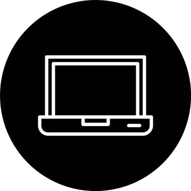 Laptop Satırı Tersine Çevrilmiş Simge