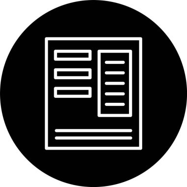 Düzen Satırı Tersine Çevrilmiş Simge