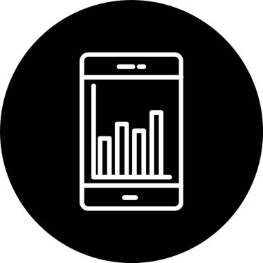 Mobil Analiz Çizgisi Ters Döndürülmüş Simge