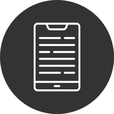 Akıllı Telefon Satırı Tersine Çevrilmiş Simge