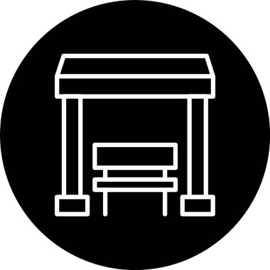 Otobüs İstasyonu Satırı Tersine Çevrilmiş Simge