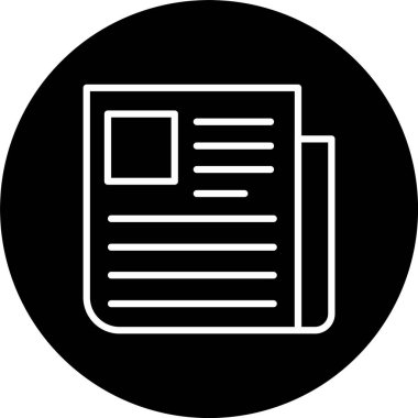 Gazete Satırı Tersine Çevrilmiş Simge