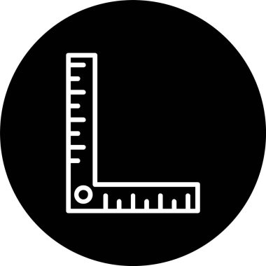 Açılı Cetvel Satırı Tersine Döndürülmüş Simge