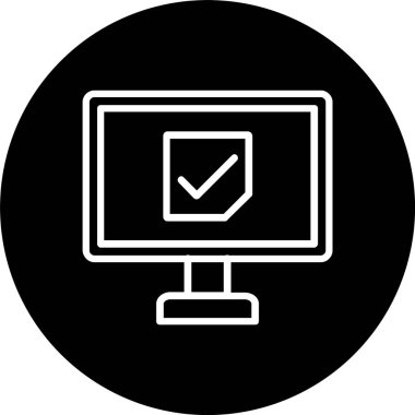 Tik İşareti Satırı Tersine Döndürülmüş Simge