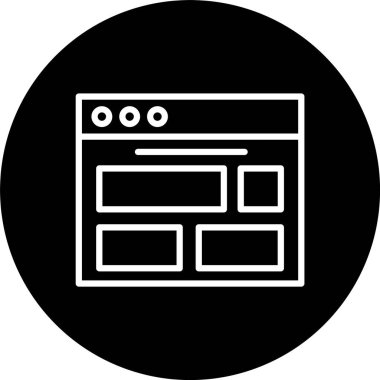 Web Tarayıcı Satırı Tersine Çevrilmiş Simge