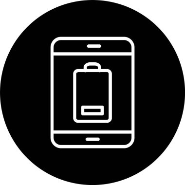 Batarya Düşük Satır Tersine Çevrilmiş Simge