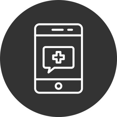 Tıbbi Mobil Hat Ters Döndürülmüş Simge