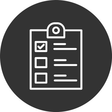 Kontrol Listesi Satırı Tersine Çevrilmiş Simge