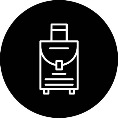 Seyahat Çantası Satırı Tersine Çevrilmiş Simge