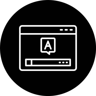 Web Sitesi Satırı Tersine Çevrilmiş Simge