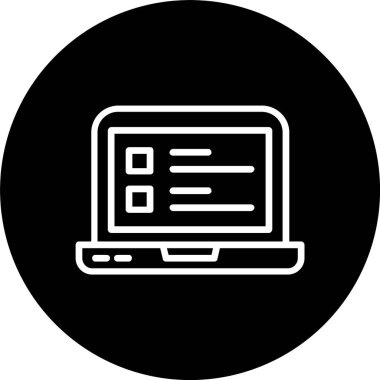 Laptop Satırı Tersine Çevrilmiş Simge