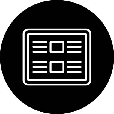 Gazete Satırı Tersine Çevrilmiş Simge