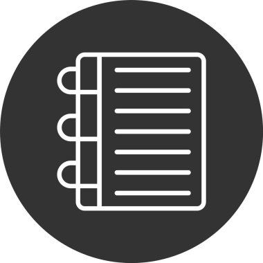 Not Defteri Satırı Tersine Çevrilmiş Simge