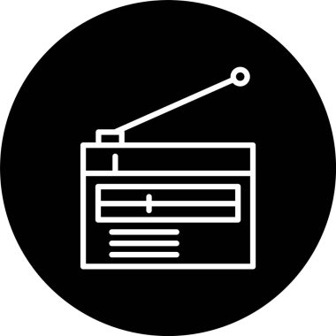 Radyo Satırı Tersine Çevrilmiş Simge