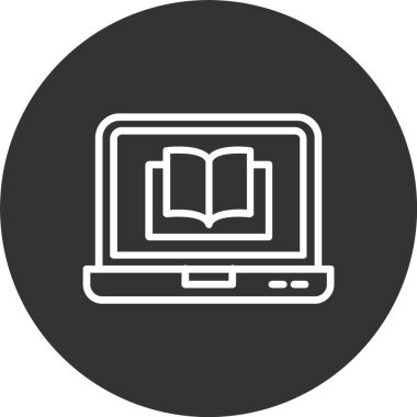 Dijital Kitap Satırı Tersine Çevrilmiş Simge