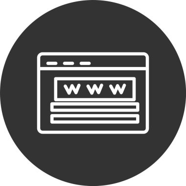 Web Sitesi Satırı Tersine Çevrilmiş Simge