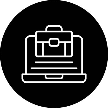 Laptop Satırı Tersine Çevrilmiş Simge