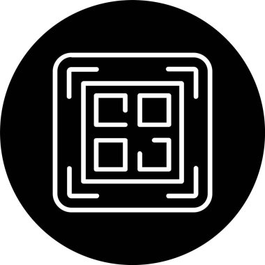 Qr Kod Satırı Tersine Çevrilmiş Simge