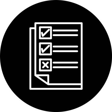 Test Satırı Tersine Çevrilmiş Simge