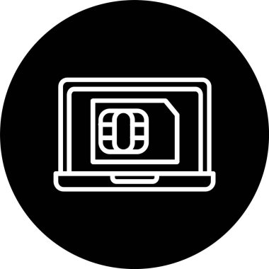 Sim Kart Satırı Tersine Çevrilmiş Simge