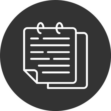 Yapışkan Notlar Satırı Tersine Çevrilmiş Simge