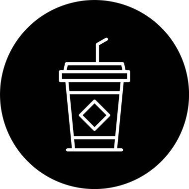 Buzlu Kahve Hattı Tersine Döndürülmüş Simge