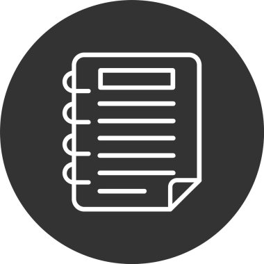 Not Defteri Satırı Tersine Çevrilmiş Simge