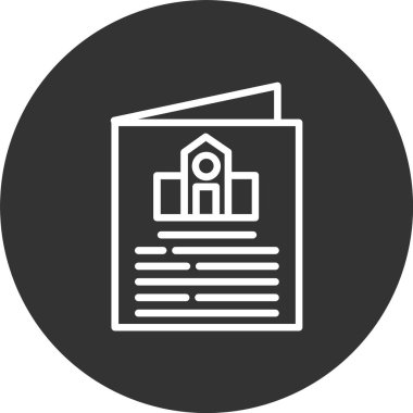 Broşür Satırı Tersine Çevrilmiş Simge