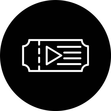 Film Bilet Satırı Tersine Çevrilmiş Simge