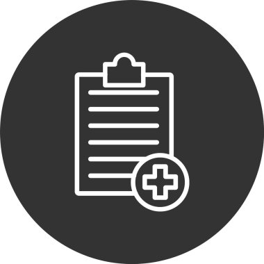 Tıbbi Geçmiş Satırı Tersine Çevrilmiş Simge