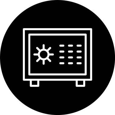 Güvenlik Kutusu Satırı Tersine Çevrilmiş Simge