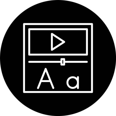 Video Ders Satırı Tersine Çevrilmiş Simge