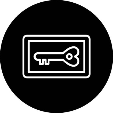 Anahtar Kart Satırı Tersine Çevrilmiş Simge