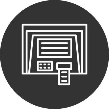 Atm Makine Satırı Tersine Çevrilmiş Simge