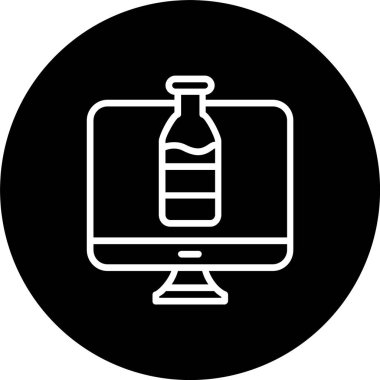 Şişe Satırı Tersine Döndürülmüş Simge