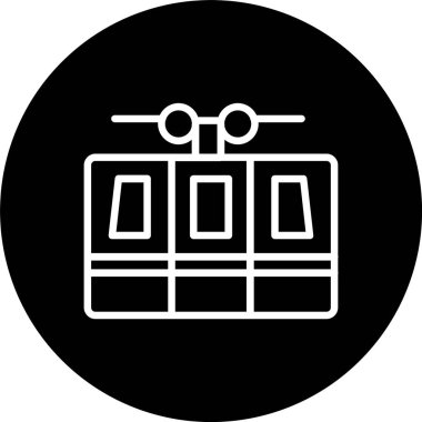 Kablo Araç Hattı Tersine Döndürülmüş Simge