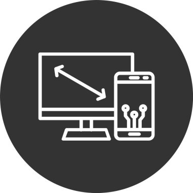 Tepkili Tasarım Satırı Tersine Çevrilmiş Simge