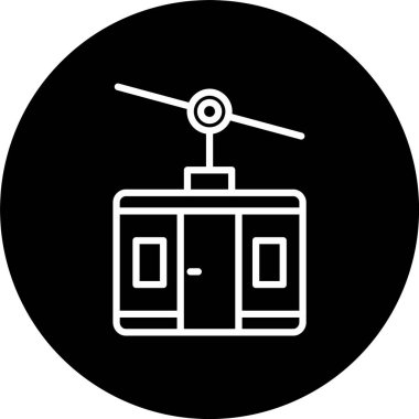 Kablo Araç Hattı Tersine Döndürülmüş Simge