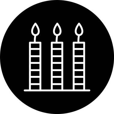 Doğum günü mumları Ters dönmüş Simge Satırı