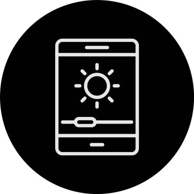 Parlaklık Satırı Tersine Çevrilmiş Simge