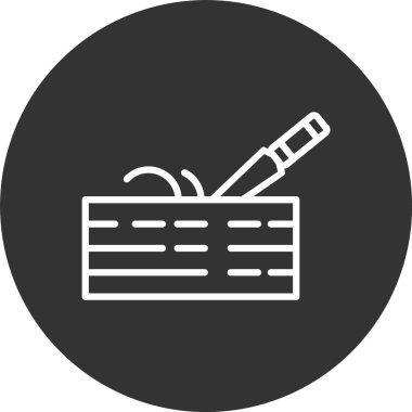 Ahşap Satır Tersine Döndürülmüş Simge