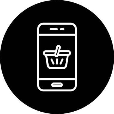 Çevrimiçi Bakkal Çizgisi Ters Simge