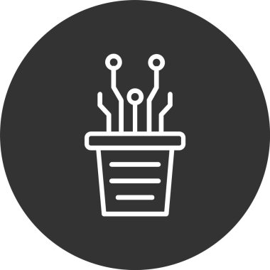 Bitki Hattı Tersine Döndürülmüş Simge