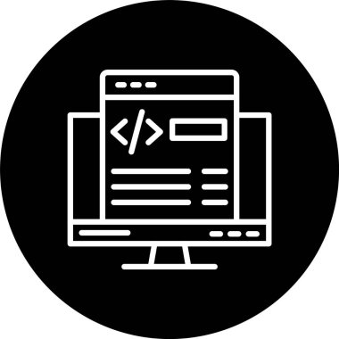 Web Geliştirme Satırı Tersine Çevrilmiş Simge